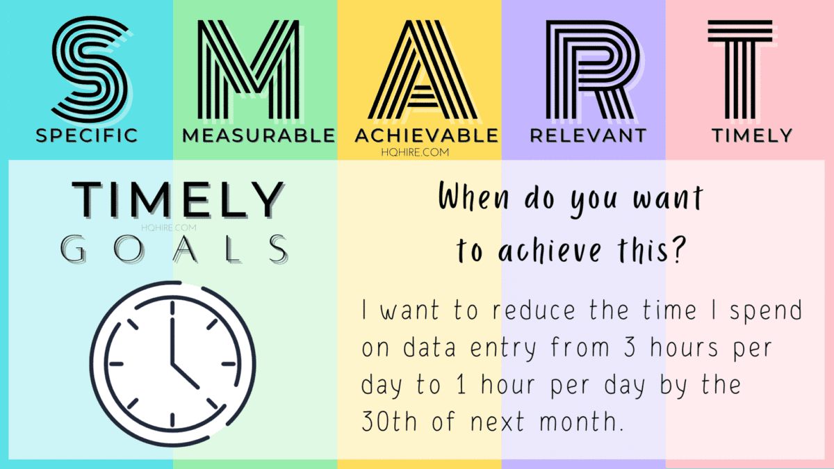 SMART Goals - How to set Timely Goals