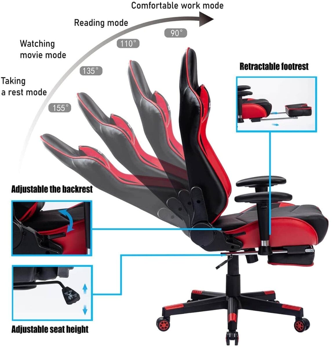 High Back Home Office Gaming Ergonomic Chair by KCREAM (Function 2)