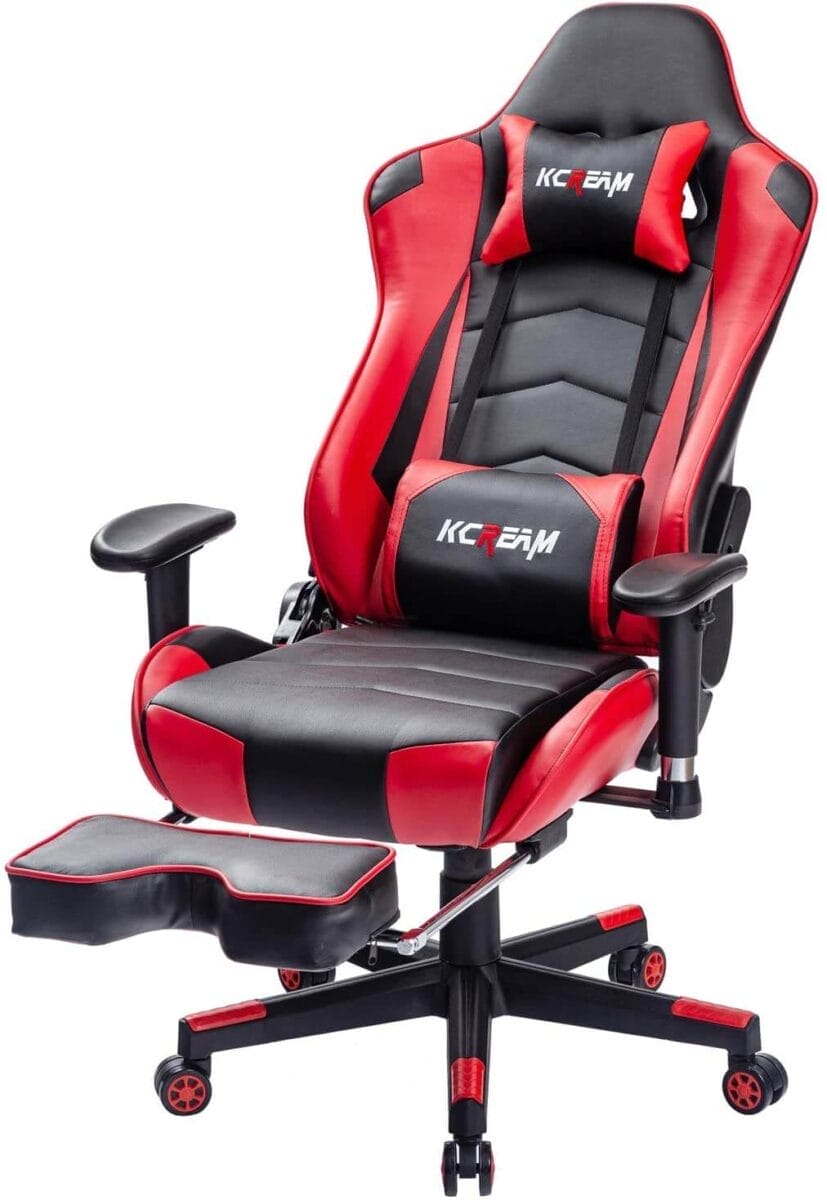 2. High Back Home Office Gaming Ergonomic Chair by KCREAM (Leg rest)