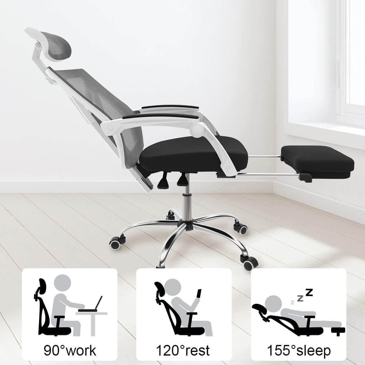 Recliner High Back Ergonomic Office Chair by Hbada (Function)