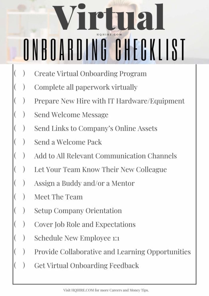 Virtual Onboarding Checklist