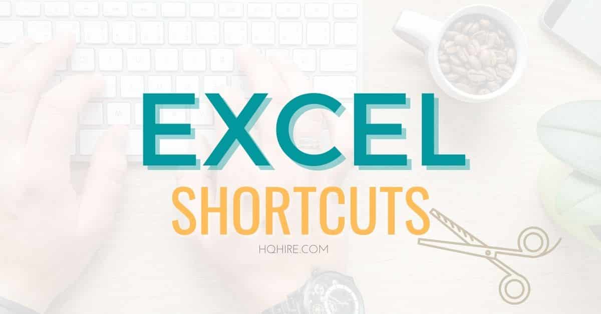MS Excel Shortcut List for both beginners and advanced users