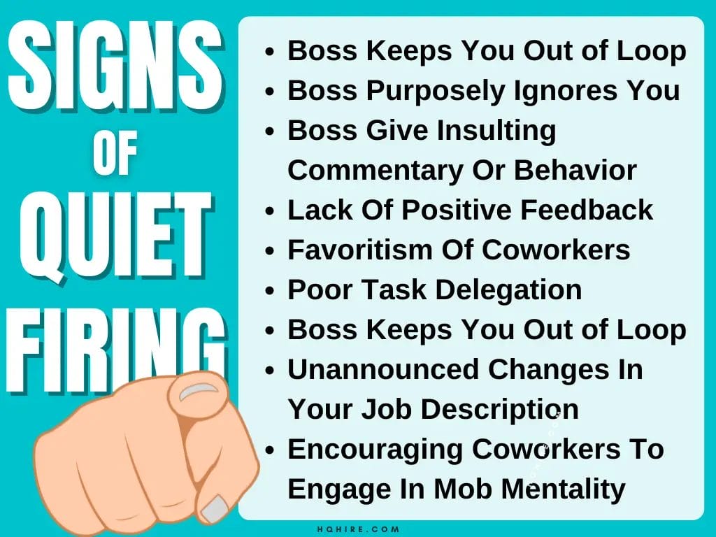 Signs of Quiet Firing in The Workplace