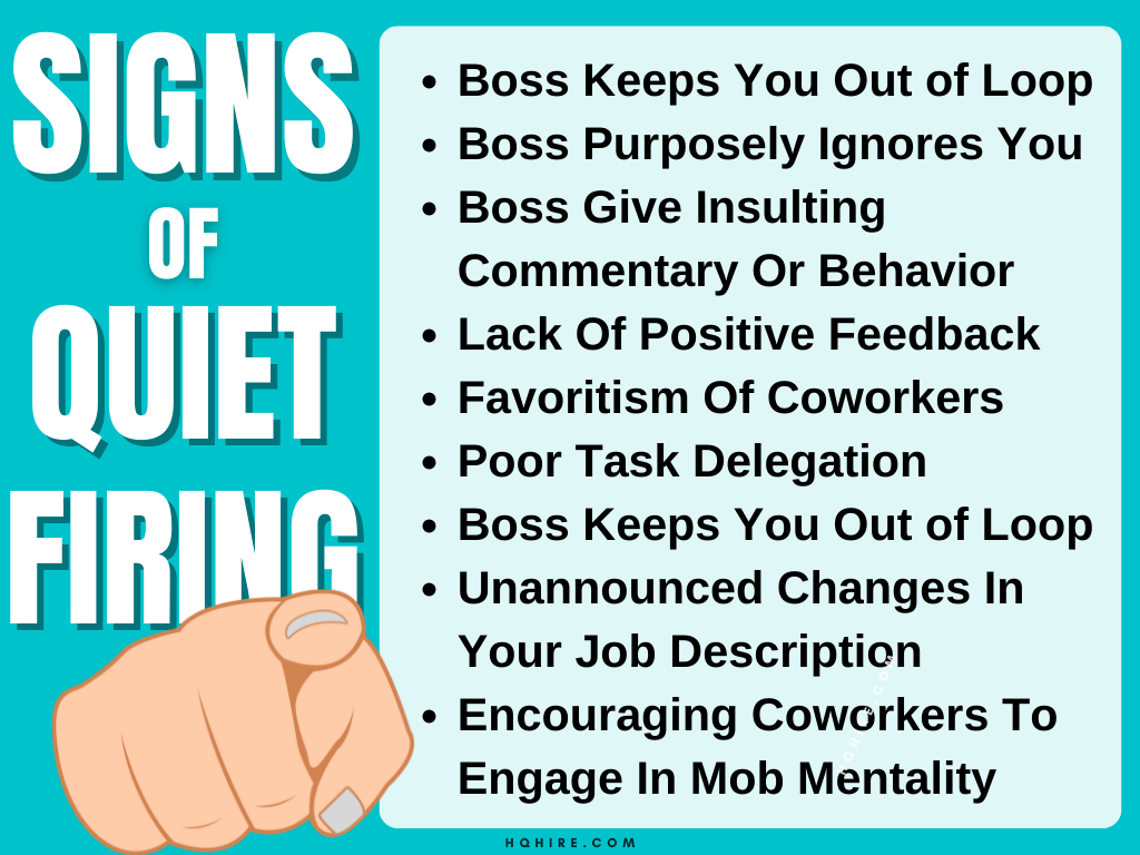 Signs of Quiet Firing in The Workplace