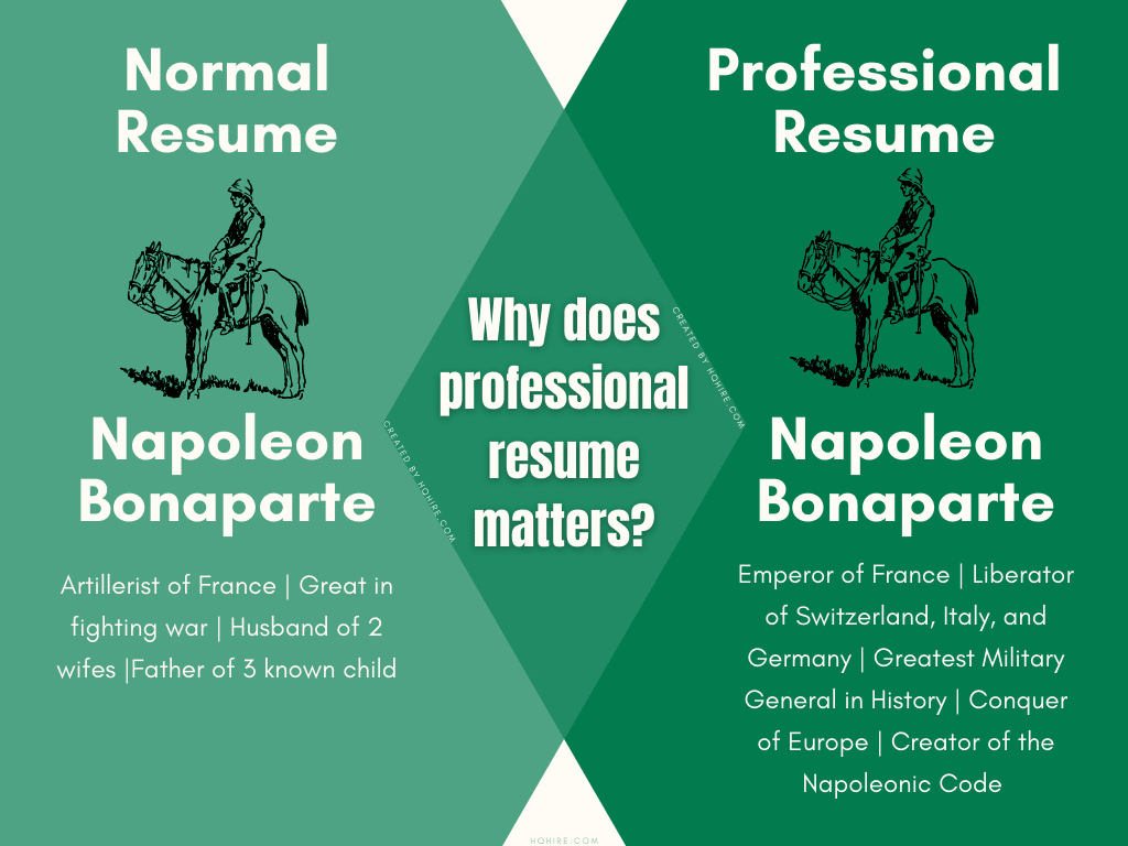Types of Resume Writing Service (Which is better?) 2 Why does professional resume matter - Napoleon Bonaparte