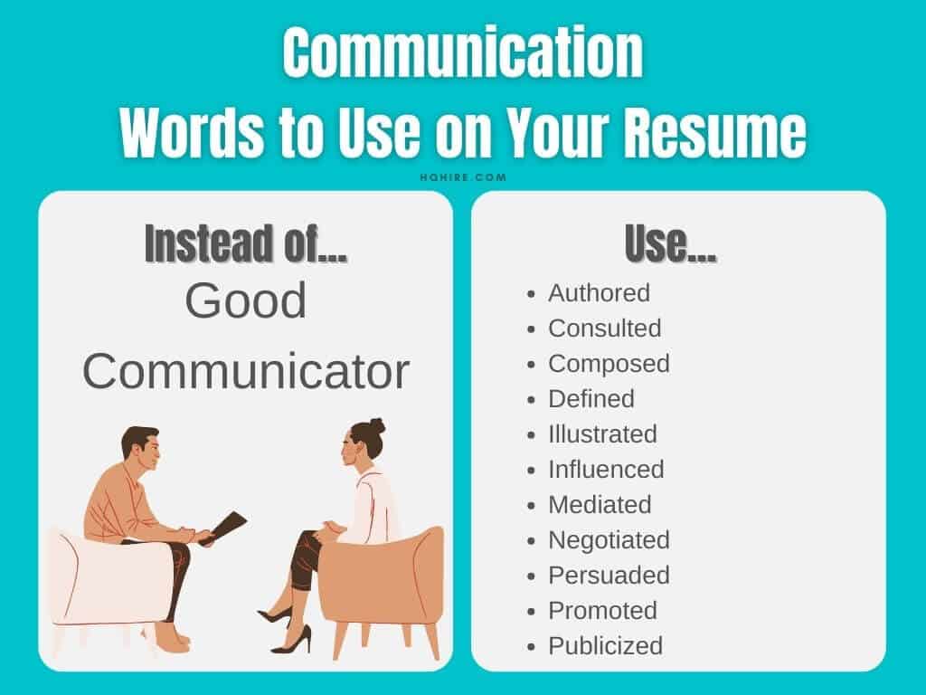 Good Communicator related words to use on your resume