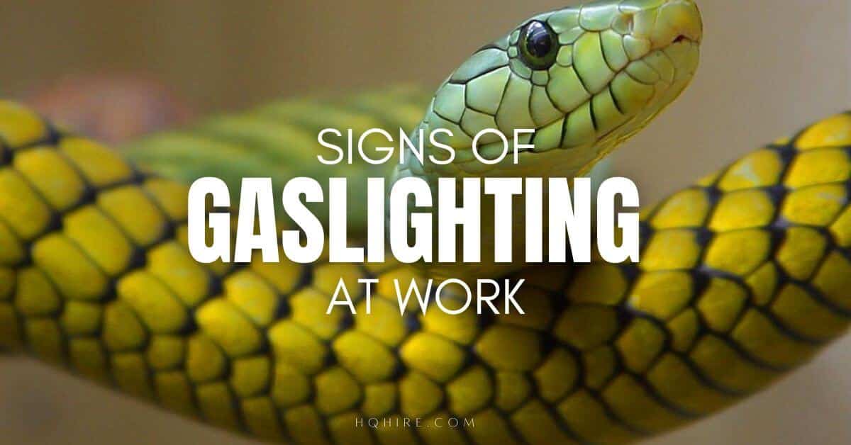 Signs of Gaslighting at Work