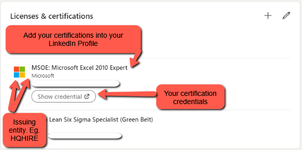 LinkedIn Learning - License and Certification in LinkedIn Profile