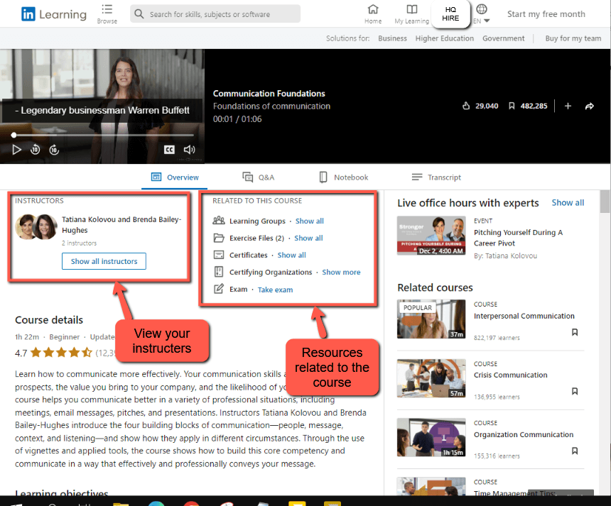 LinkedIn Learning - Training Resources