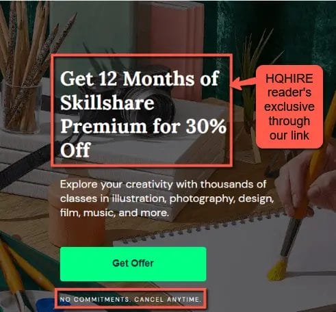 SkillShare - 30 percent off