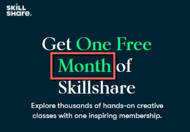 SkillShare - Free Month