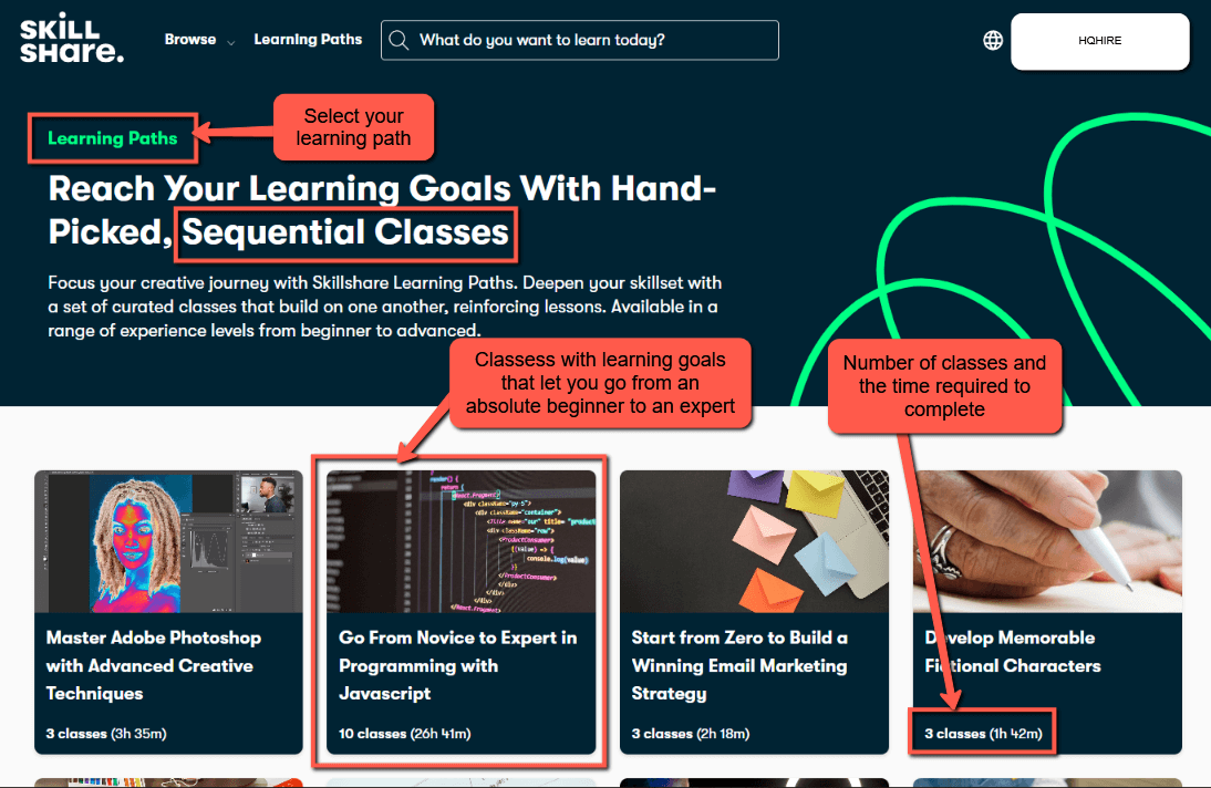SkillShare - Learning Path