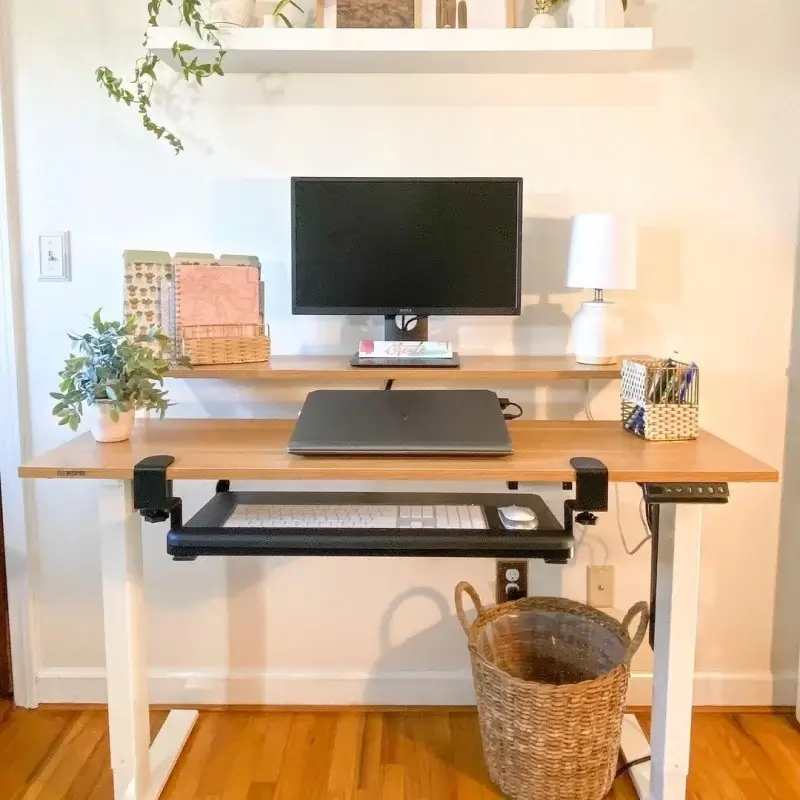 Vici 2 Tier Duplex Standing Desk Lifestyle