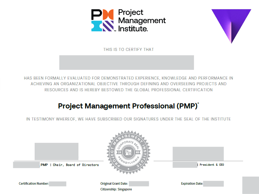 PMP Certificate